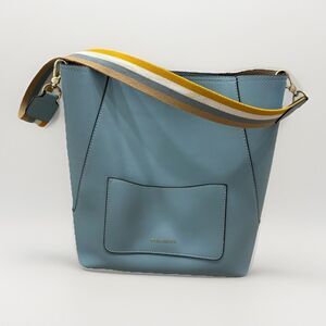 Bostanten Purse Blue Shoulder Bucket Tote Colorful Strap